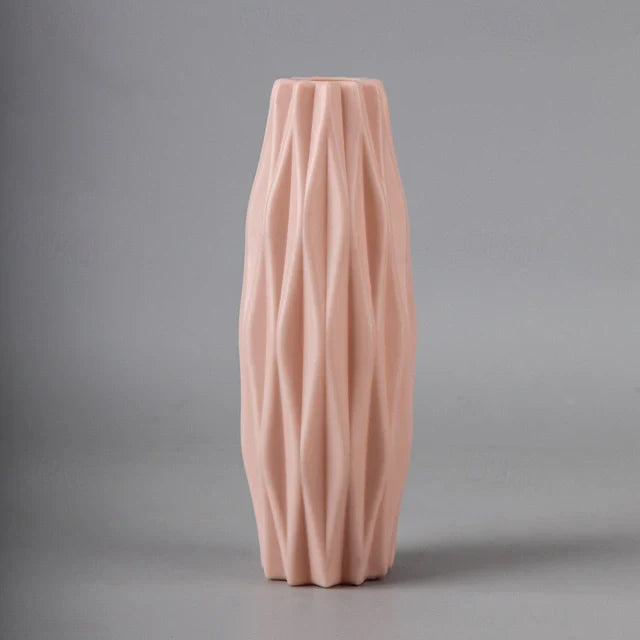 Royelux Diamond PlastVeskaommvaser - Modern Imitation Keramik Kruka | Veska Rosa