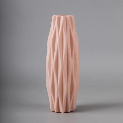 Royelux Diamond PlastVeskaommvaser - Modern Imitation Keramik Kruka | Veska Rosa