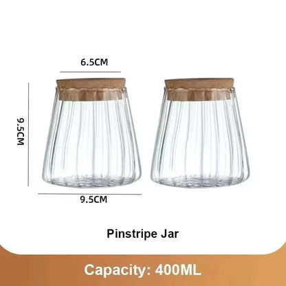 Royelux Hydroponisk Glas Växtvas med Träbas | Veska Stil 3 (9.5x9.5cm)-2Bitars