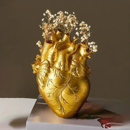 Royelux Kreativ Hjärta-formad Konst Vas | Veska Guld