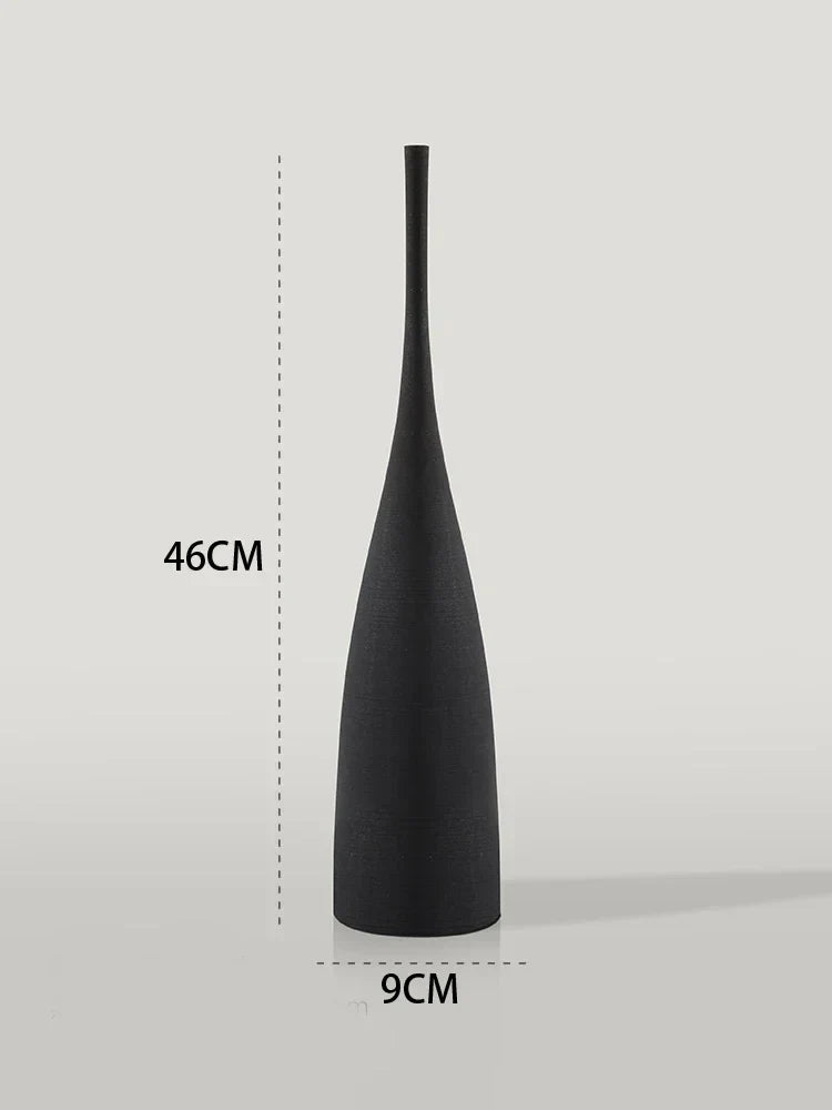 Royelux Minimalist Zen Keramisk Vas Svart-vit Harmoni | Veska Svart 46cm