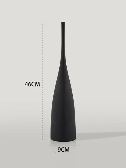 Royelux Minimalist Zen Keramisk Vas Svart-vit Harmoni | Veska Svart 46cm