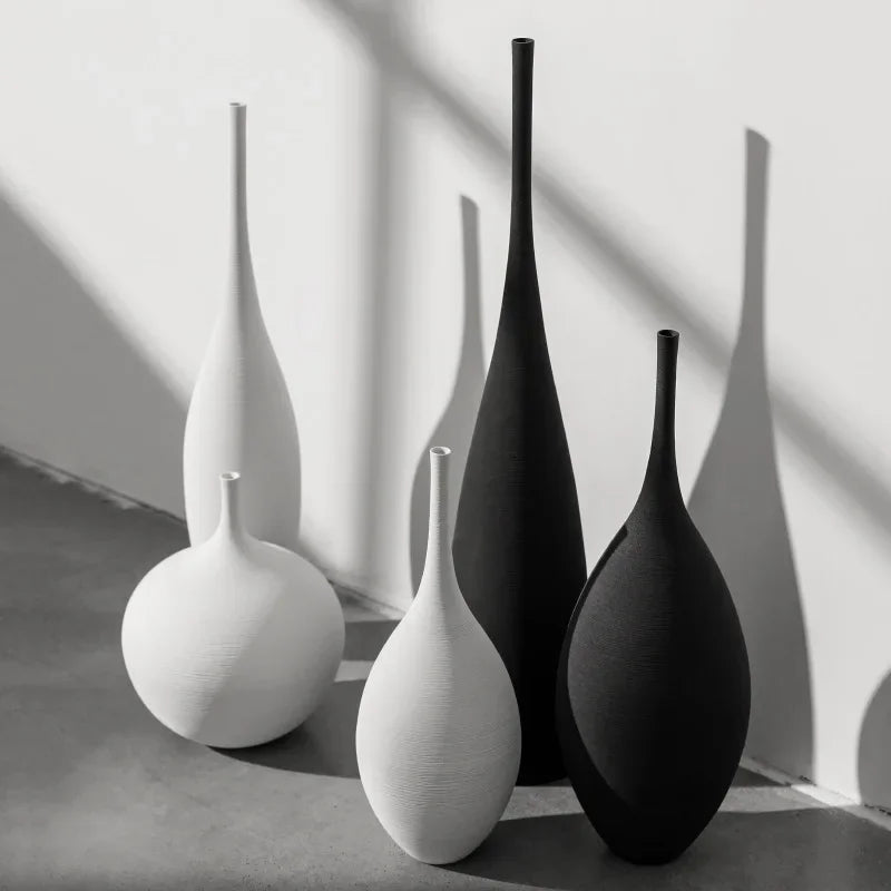 Royelux Minimalist Zen Keramisk Vas Svart-vit Harmoni | Veska