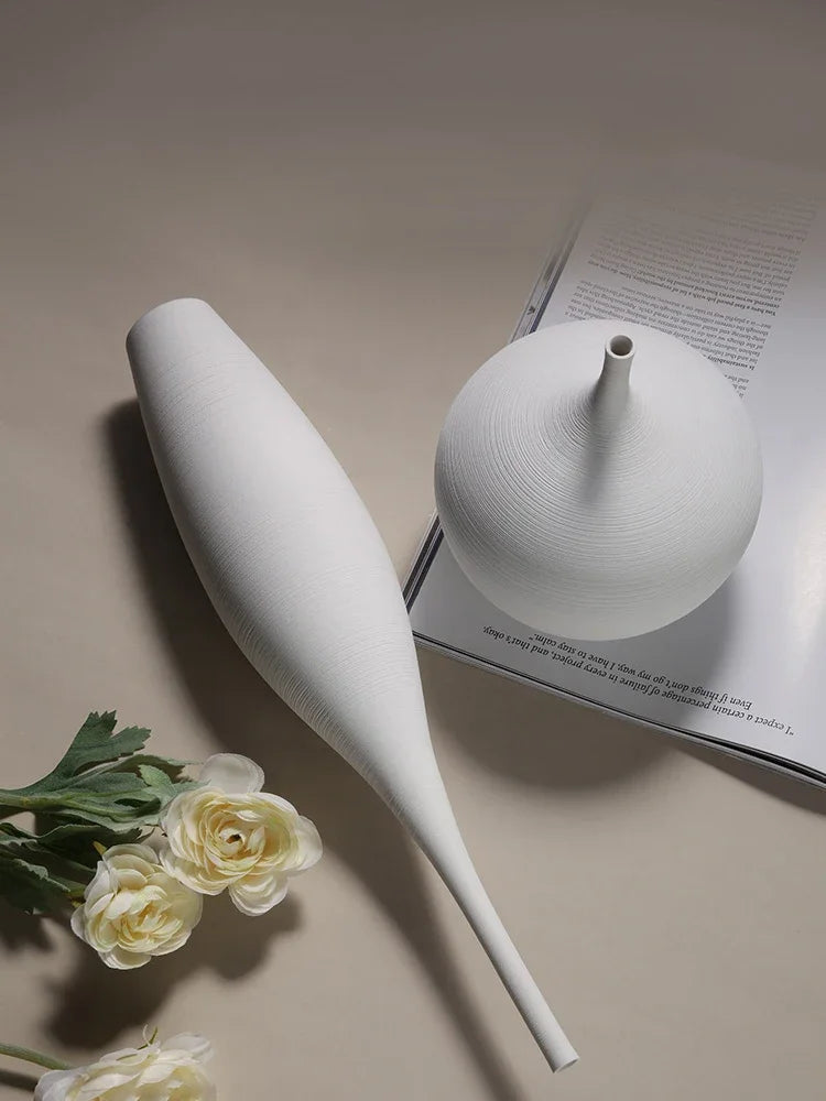 Royelux Minimalist Zen Keramisk Vas Svart-vit Harmoni | Veska
