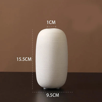 Royelux Minimalist Zen Keramisk Vas Svart-vit Harmoni | Veska Vit A