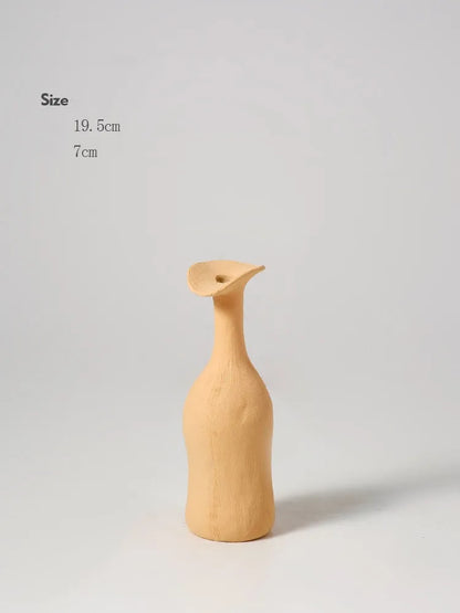Royelux Morandi Färg Nordisk Vas tidlös elegans i keramikart | Veska Aprikos 19.5x7cm