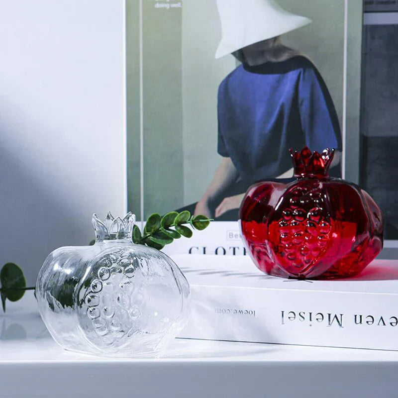 Royelux Nordic Granatäpple Glas Vaso | Veska Rot Stor