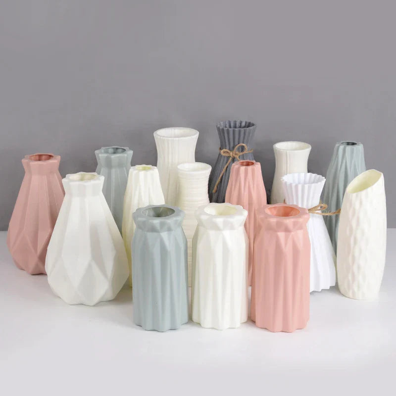 Royelux Nordic Keramisk Plast Vaso - Elegant Modern Hem och Event Dekoration | Veska