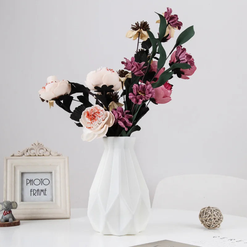 Royelux Nordic Keramisk Plast Vaso - Elegant Modern Hem och Event Dekoration | Veska