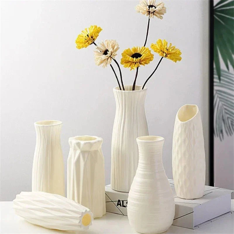 Royelux Nordic Keramisk Plast Vaso - Elegant Modern Hem och Event Dekoration | Veska