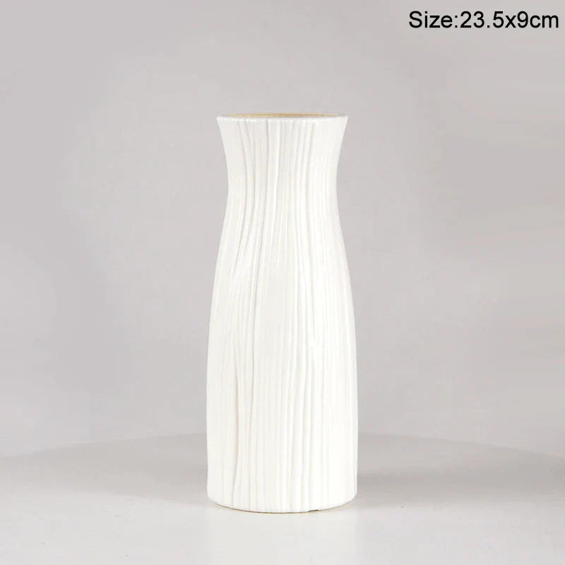 Royelux Nordic Keramisk Plast Vaso - Elegant Modern Hem och Event Dekoration | Veska 12