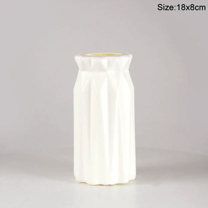 Royelux Nordic Keramisk Plast Vaso - Elegant Modern Hem och Event Dekoration | Veska 16