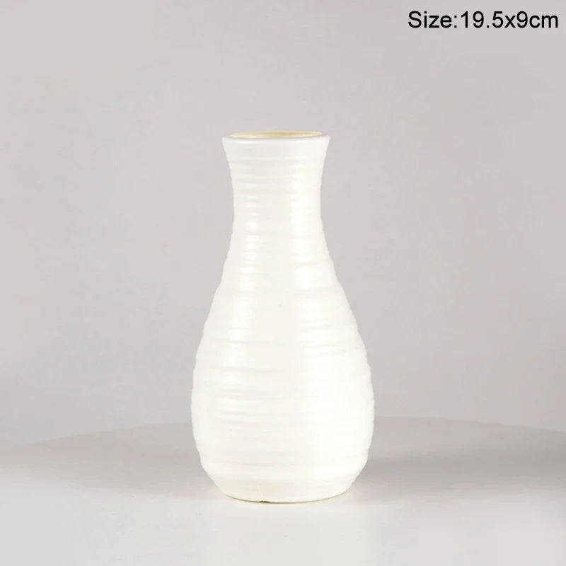 Royelux Nordic Keramisk Plast Vaso - Elegant Modern Hem och Event Dekoration | Veska 19