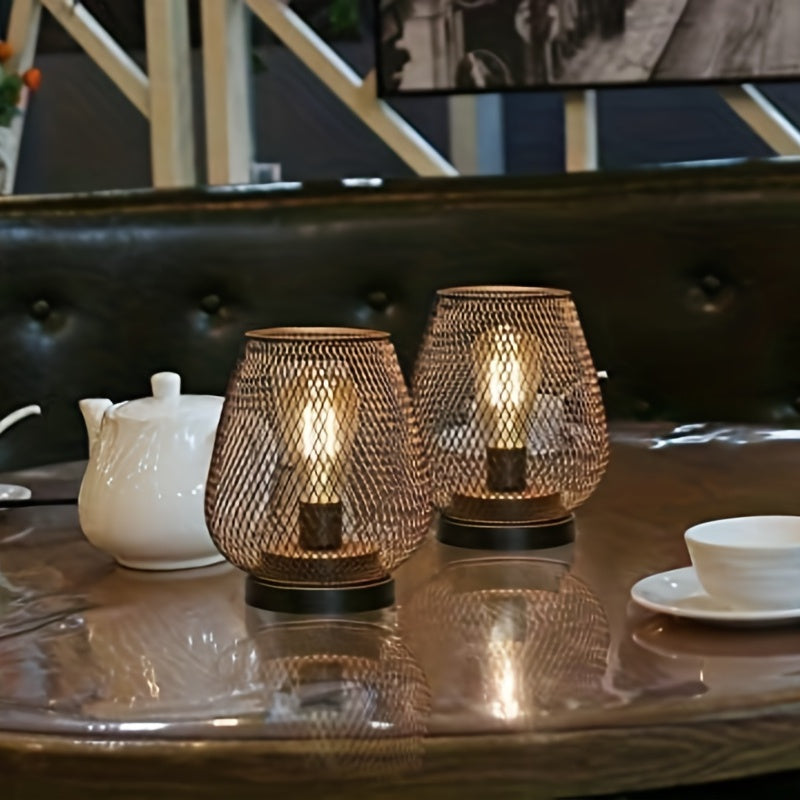 RusticMesh Bordslampa Set – Industriell Stil och Atmosfärisk Belysning | Veska