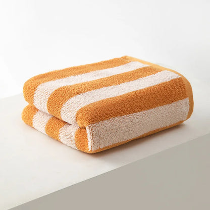 Rutiga Bomullshanddukar | Veska Rand Orange 34x75cm