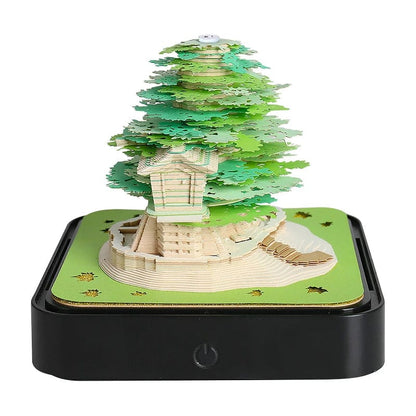 Sakura Treehouse Avdragbar Kalender | Veska Grön