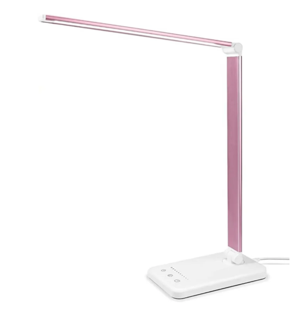 Samtida justerbar LED-bordslampa med laddningsfunktion | Veska Rosa