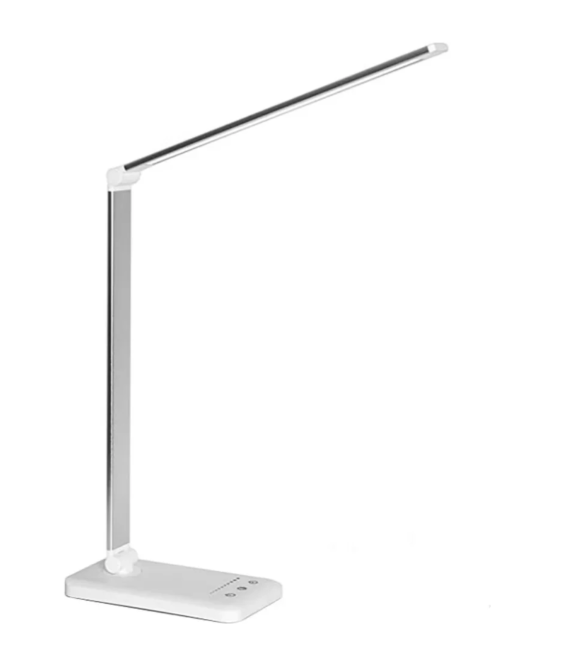 Samtida justerbar LED-bordslampa med laddningsfunktion | Veska Silver