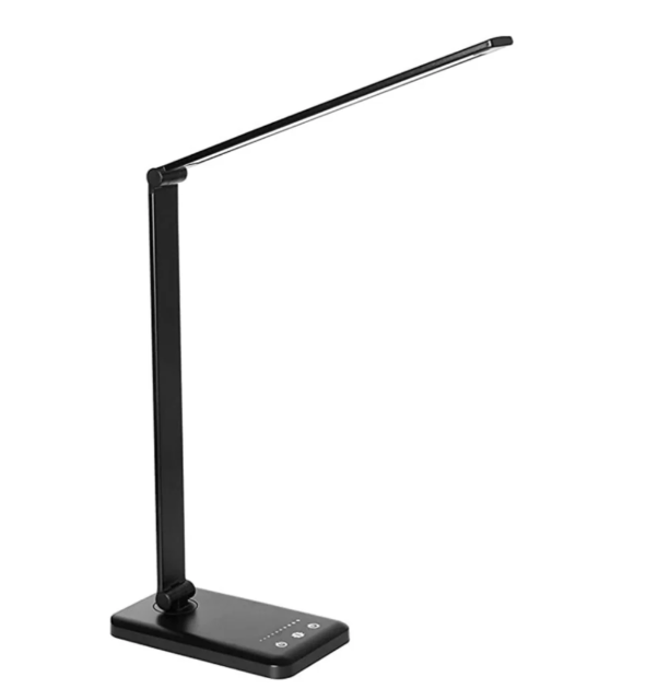 Samtida justerbar LED-bordslampa med laddningsfunktion | Veska Svart