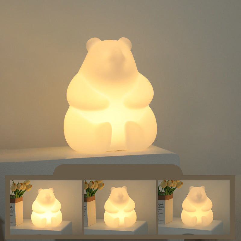 Samtida Kreativ Björn PE LED Bordslampa för Vardagsrummet | Veska