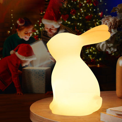 Samtida kreativ kanin PE LED bordslampa för sovrummet | Veska