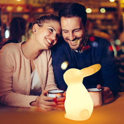 Samtida kreativ kanin PE LED bordslampa för sovrummet | Veska