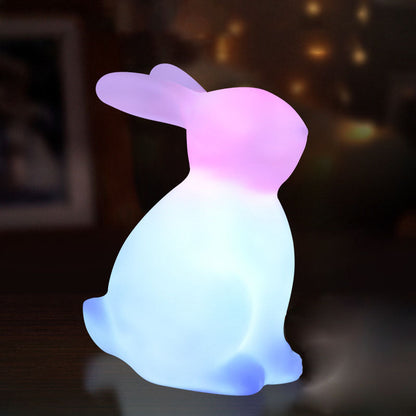 Samtida kreativ kanin PE LED bordslampa för sovrummet | Veska