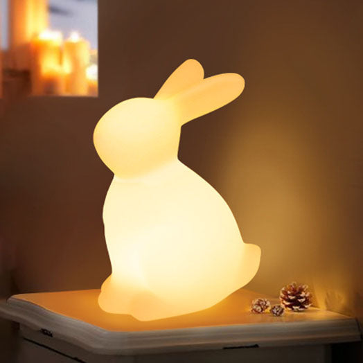 Samtida kreativ kanin PE LED bordslampa för sovrummet | Veska 5V