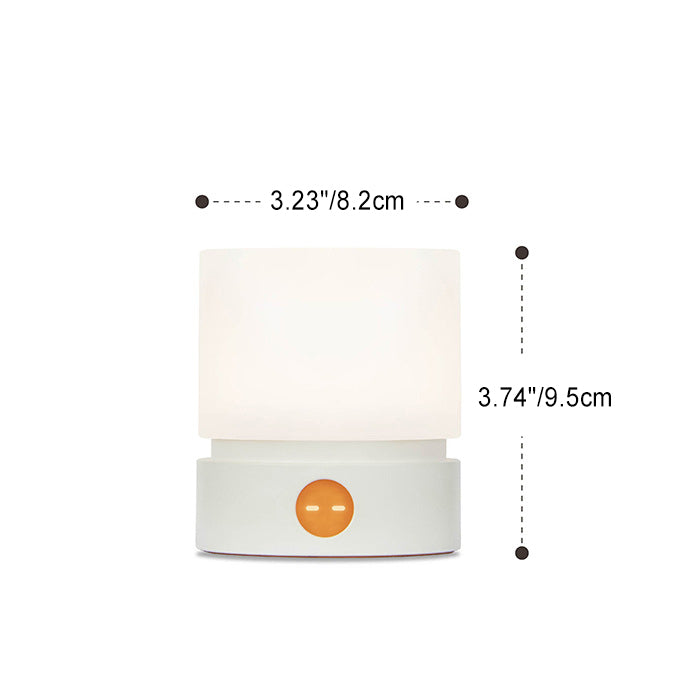 Samtida nordisk timer uppladdningsbar ABS HIPS silikon cylinder LED bordslampa nattlampa för nattygsbord | Veska