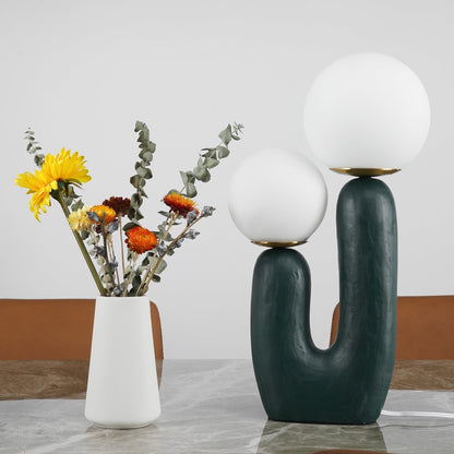 Samtida stil bordslampa med naturlig accent | Veska