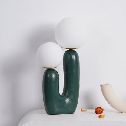 Samtida stil bordslampa med naturlig accent | Veska