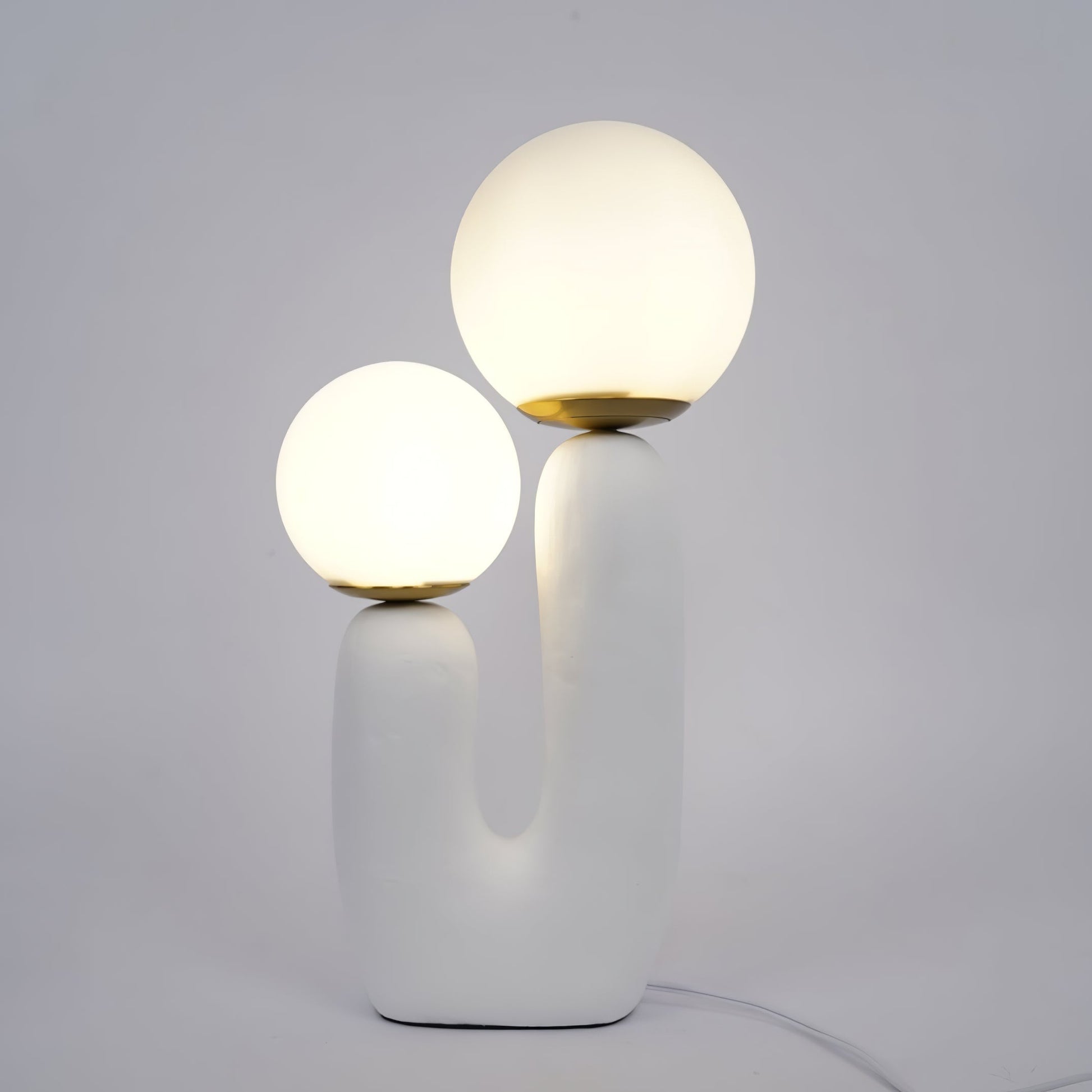 Samtida stil bordslampa med naturlig accent | Veska Vit