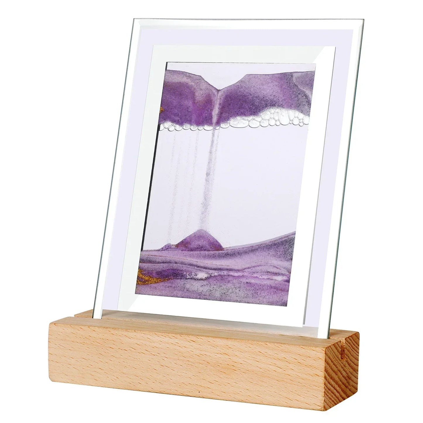 Sandkonst LED Snabbsand Konstnärlig Bordslampa | Veska Lila med Ljus