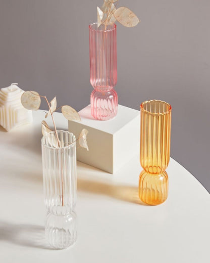 Scallop Cylinder Glass Vase | Veska