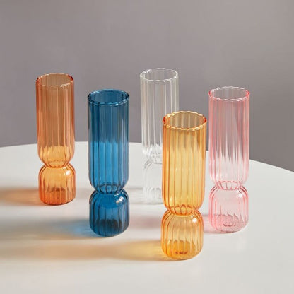 Scallop Cylinder Glass Vase | Veska