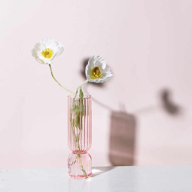 Scallop Cylinder Glass Vase | Veska