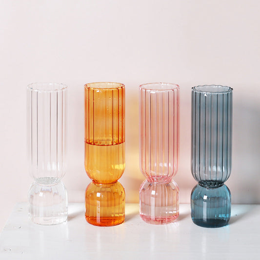 Scallop Cylinder Glass Vase | Veska Klar