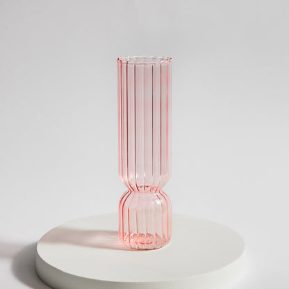 Scallop Cylinder Glass Vase | Veska Rosa