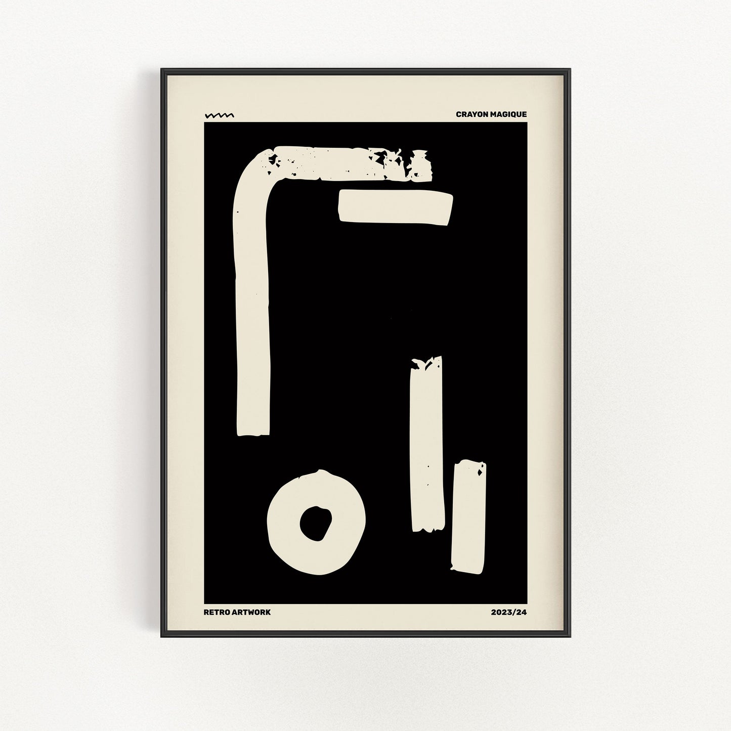 Scribble i svart 3 | Veska 21×30 cm