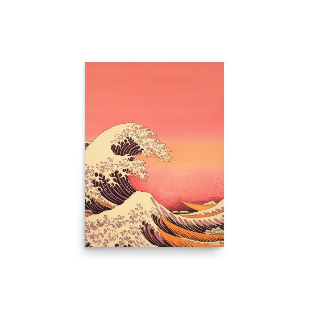 Seawaves under the sunset | Veska 12″×16″