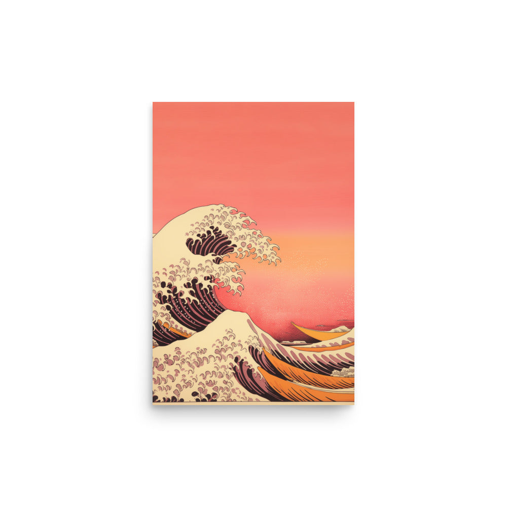 Seawaves under the sunset | Veska 12″×18″