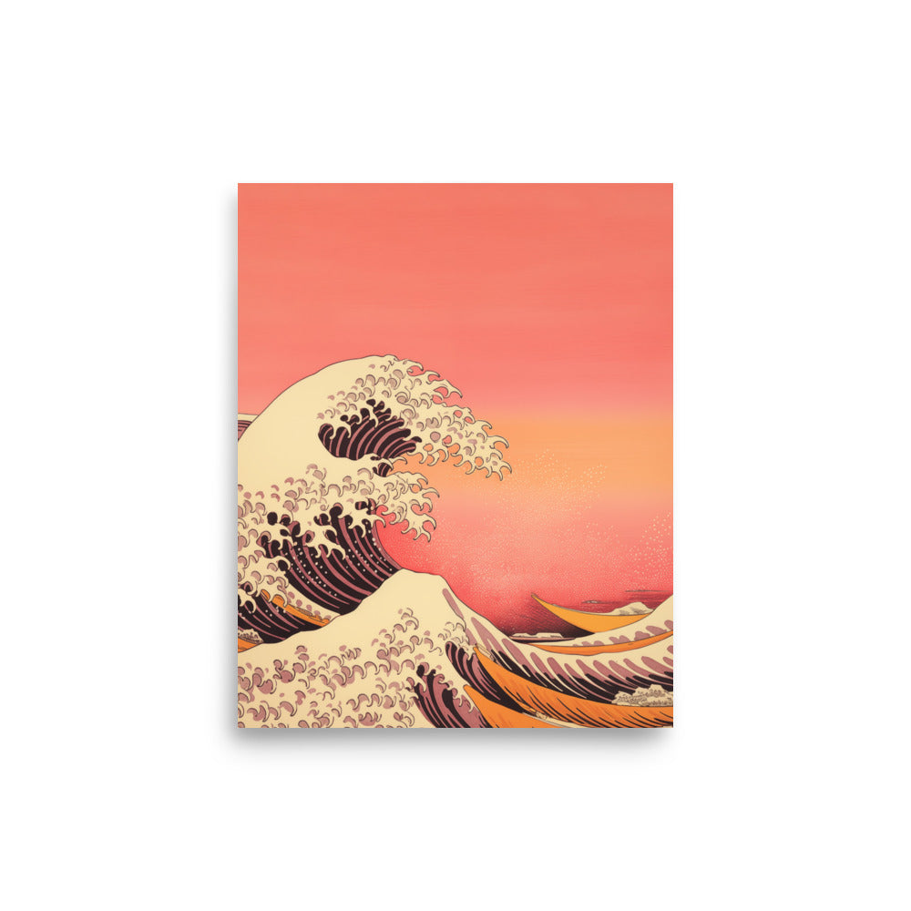 Seawaves under the sunset | Veska 8″×10″