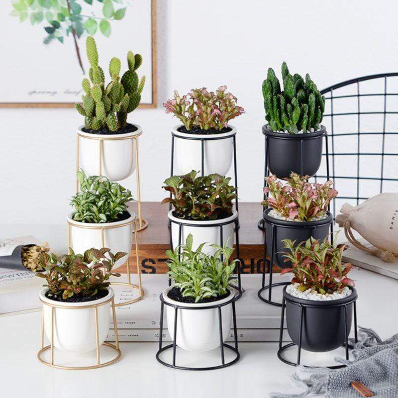 Set av 3 Blomkrukor | Veska