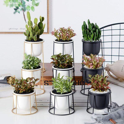 Set av 3 Blomkrukor | Veska