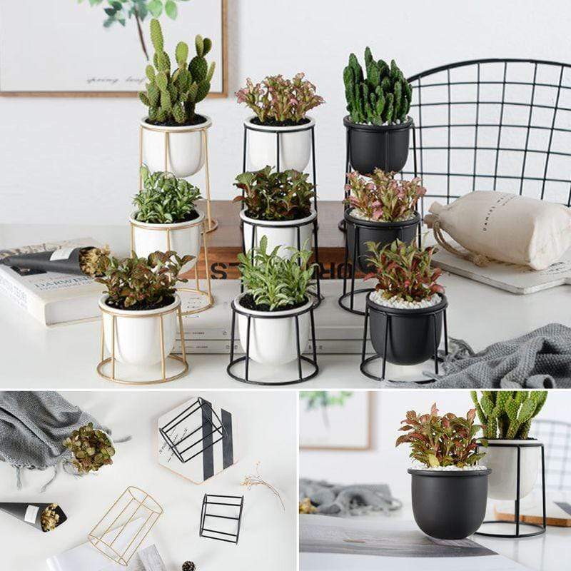 Set av 3 Blomkrukor | Veska