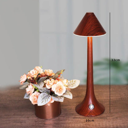 Sharina Svamp Lampa - Kreativ Bordslampa för Atmosfär Veska 2 Mörkt Trä