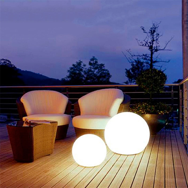 Shiny Moon Solarsk LED Vattentät Trädgårdsboll Lampa | Veska kub 30cm