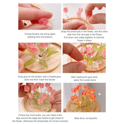 Shiny Tulip Handgjord Nattlampa | Veska
