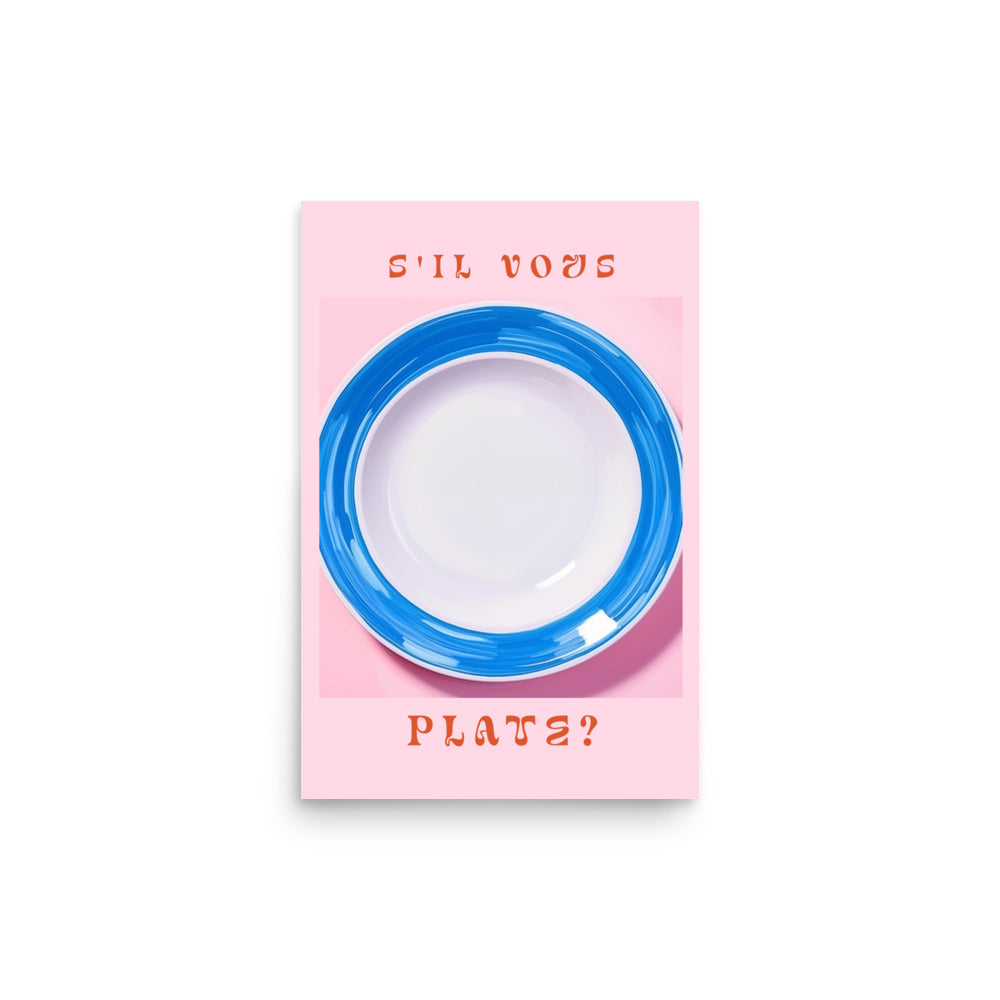 S'il Vous Plate? | Veska 12″×18″