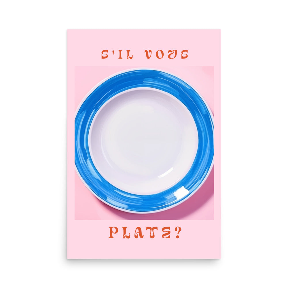 S'il Vous Plate? | Veska 24″×36″